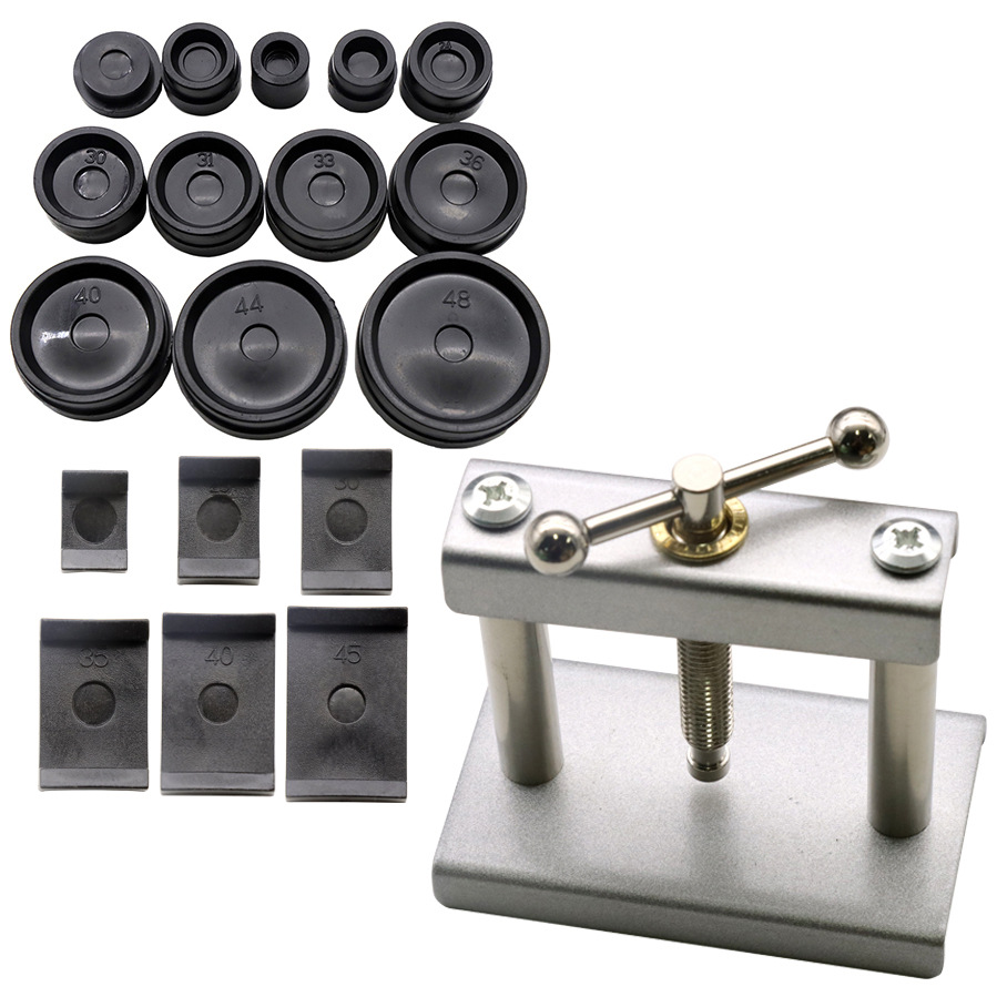 修表工具 手表压盖器弯底型压盖机 12/18模具压表后盖换电池维修