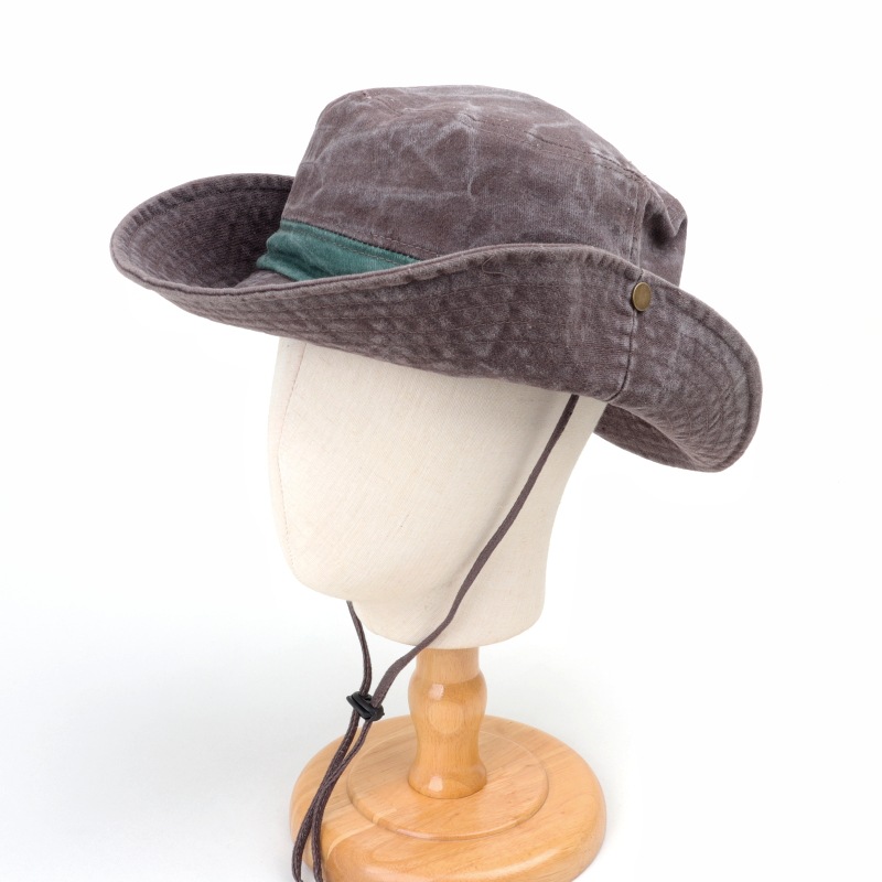 Frau Einfacher Stil Klassischer Stil Farbblock Gebogene Traufen Bucket Hat display picture 6