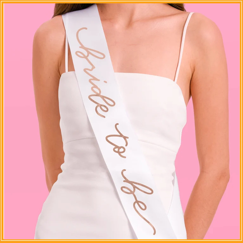BRIDE TO BE bridal rose gold bronzing shoulder strap single layer…