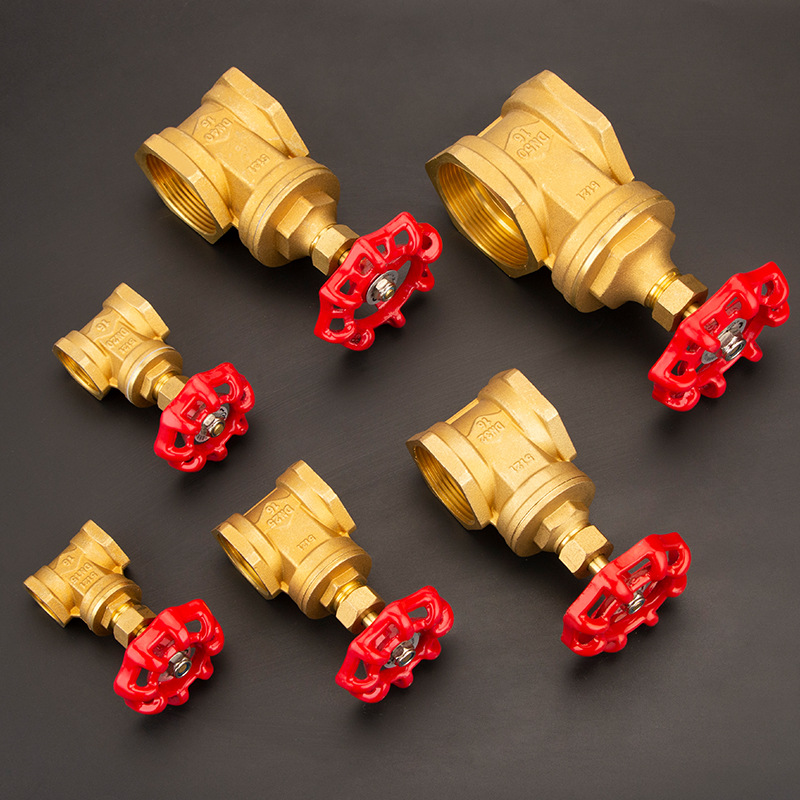 Thickened brass gate valve home use self-water supply gate valve full copper 4/6 inches 2 inches pipe water meter switch valve