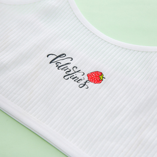 Thread-spool pure cotton developmental undergarment one-stage strapless backless bra single-layer anti-bulge elementary school girl's bra