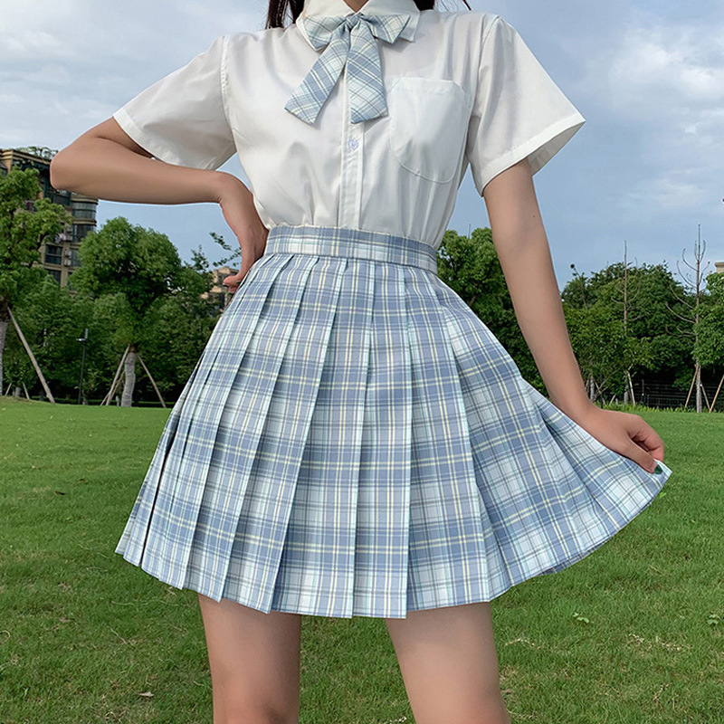 White skirt, bow tie, 9101 cells, with short sleeve
