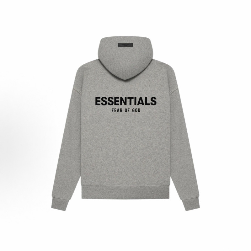 Essentials Ss22 Letter Logo Flocking Print Hooded Fleece-Lined American-Style Pullover Sweatshirt Hoodie Essentials Ss22 Letter Logo Flocking Print Hooded Fleece-Lined American-Style Pullover Sweatshirt Hoodie