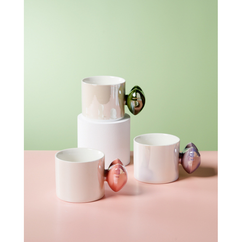 Pearl Light Dream Love Ceramic Maker Taza de agua creativa Taza de regalo de publicidad comercial en línea