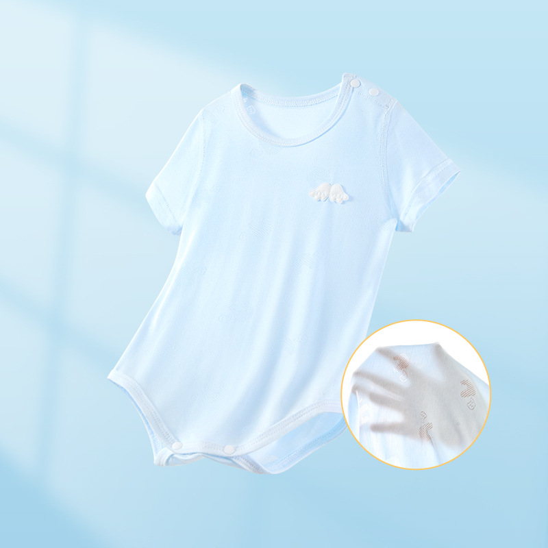 Baby summer jacket, camiseta de manga corta, camiseta de triángulo, pijamas delgados para hombres y mujeres, ropa de verano, ropa de bebé