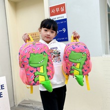 新款卡通小恐龙儿童书包幼儿园中小大班宝宝双肩包男女孩背包跨境