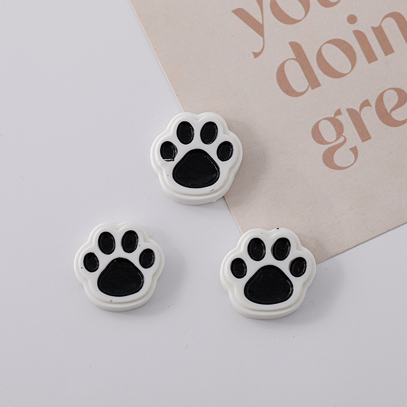 Dibujos animados transfronterizos garra de gato chocolate bricolaje accesorios de resina gel de crema accesorios para el cabello carcasa del teléfono móvil agujeros zapatos parche material