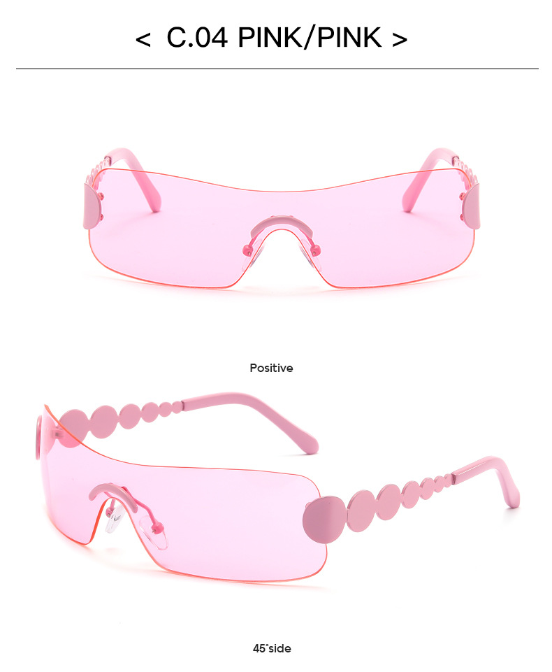 58g Weight Frameless Glasses Structure Sunglasses Classification PC, UV400 Protection Lens Material Square Glasses Style Holiday, Travel Occasion Solid Color Pattern Women's Gender Vintage Style, Classic Style Style Grey, Gold Color Vintage Style Classic Style Solid Color PC UV400 Protection Square Frameless Women's Sunglasses 15