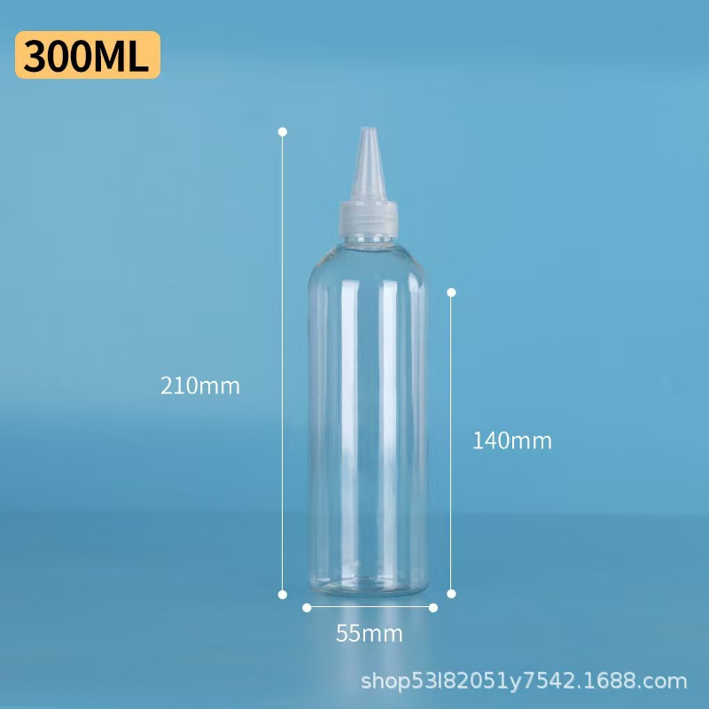 Botellas de boca puntiaguda exprimidas transparentes al por mayor al contado de 30 ML 50 ml en botellas de plástico PET en botellas vacías de pigmento de pegamento