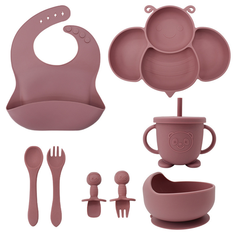 Bee Baby Plate Plate División Plate Baby Chuck Plate Plate Pla