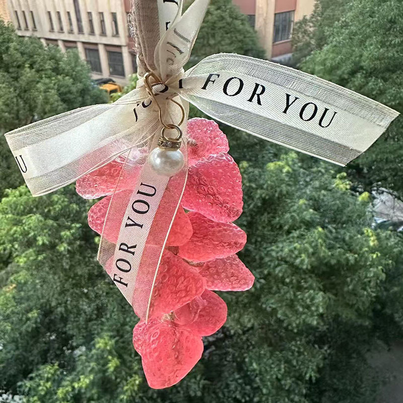 水晶葡萄香皂草莓串粉水晶香薰精油皂可挂可洗搞颜值伴手礼批发