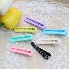 マカロンカラー波状 5 センチメートル光沢のあるかわいいヘアピン diy 前髪ヘアピン子供のヘアピン DIY ジュエリーアクセサリー