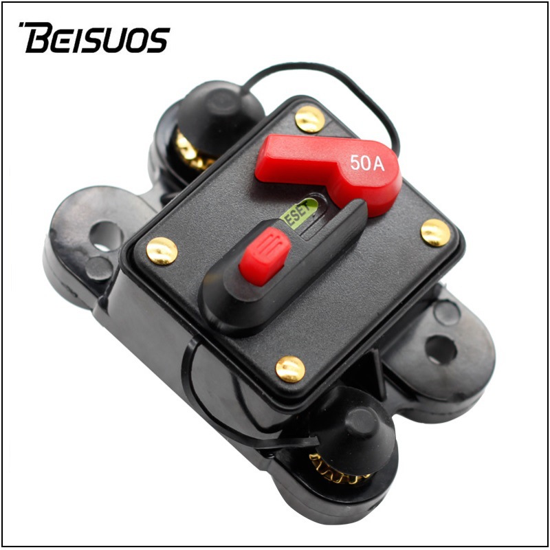 RV yacht overcurrent protector car overload protector large current audio fuse seat DC circuit breaker