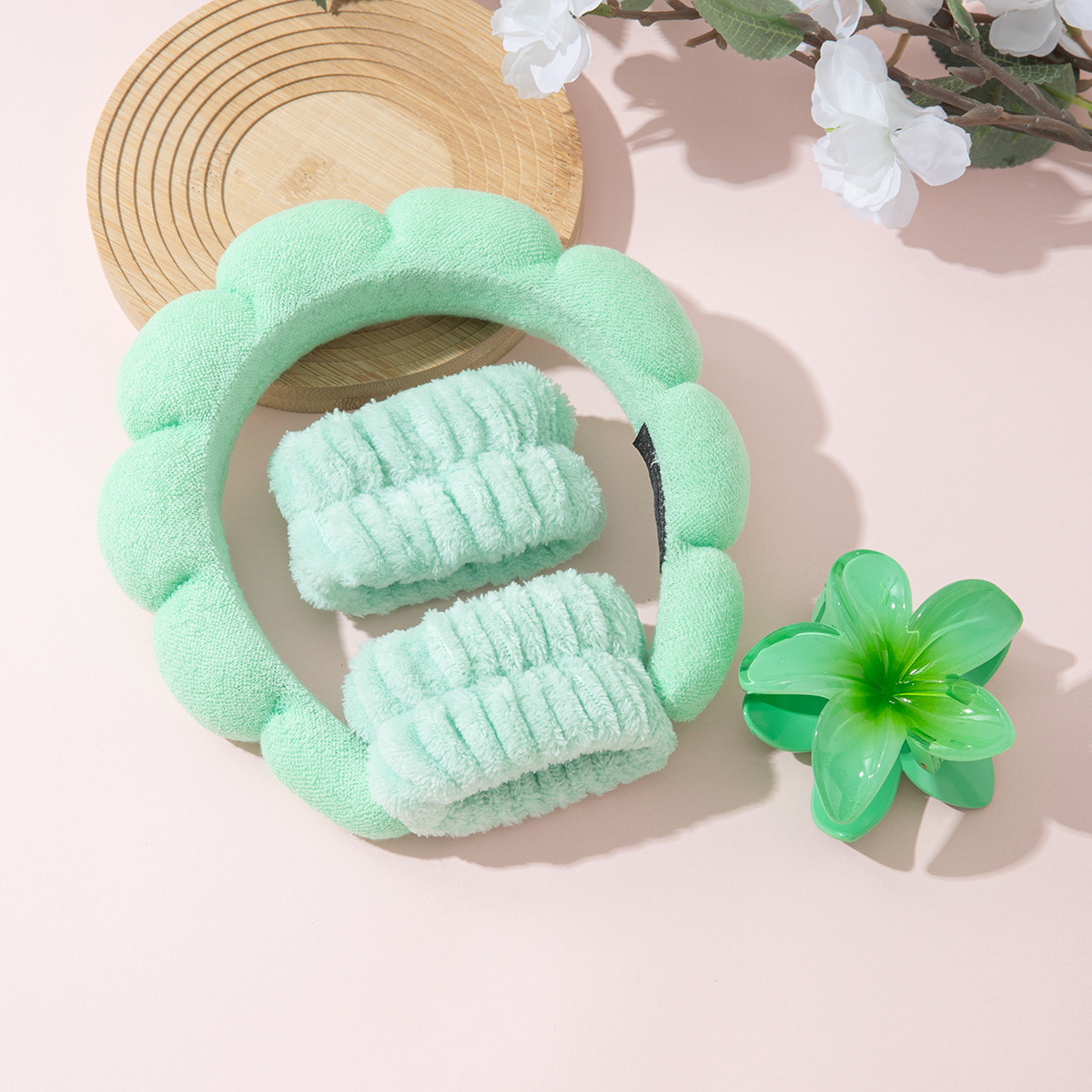 Nube transfronteriza cabello abrazadera de agarre conjunto de huevos multicolores flores de agarre abrazadera de gran tamaño correa de muñeca impermeable al por mayor