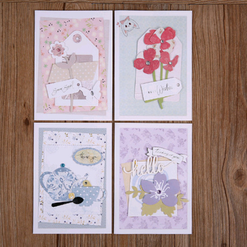 Simple business birthday greeting card, stylish children's blessing and thank you card