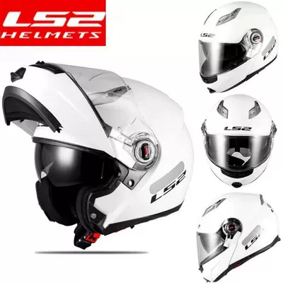 Anti-Fog, Bluetooth, All-Season Model 370, Motorcycle Helmet Headset - double-lens-flip-up-helmet-flash-white-l