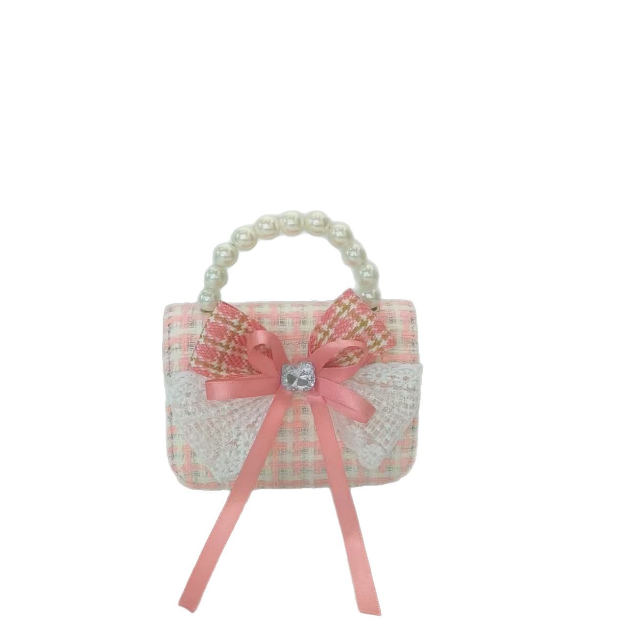 Bolso de perlas bolso de arco princesa bolso de cadena KT gato bolso de hombro pequeña niña bolso de mochila accesorios