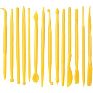 人気の陶器粘土ツール 14 点セットプラスチック彫刻粘土ツール子供のモデリングエンボス粘土彫刻ツール|undefined