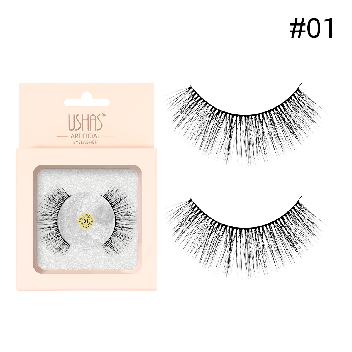 USHAS venta al por mayor pestañas falsas pestañas gruesas delgadas ojos largos pestañas CT210
