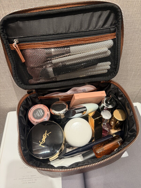 轻奢高级感蜥蜴纹真皮化妆包旅行便携头层牛皮收纳包大容量洗漱包|undefined