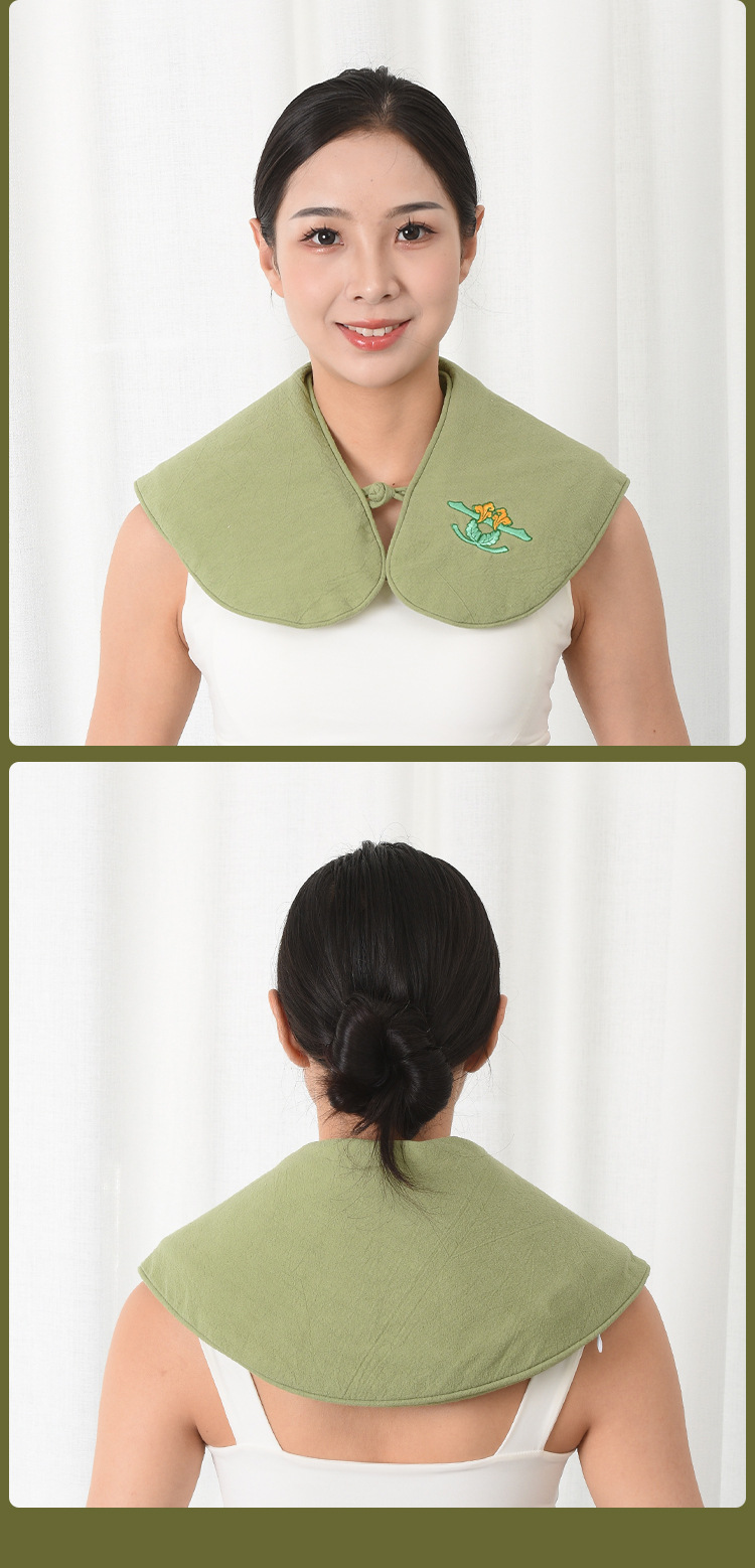 Smokeless Electric Heating Moxa Shoulder Neck Wrap Ai Cao Herbal Warm Compress Vest for Home Back and Shoulder Care preparation