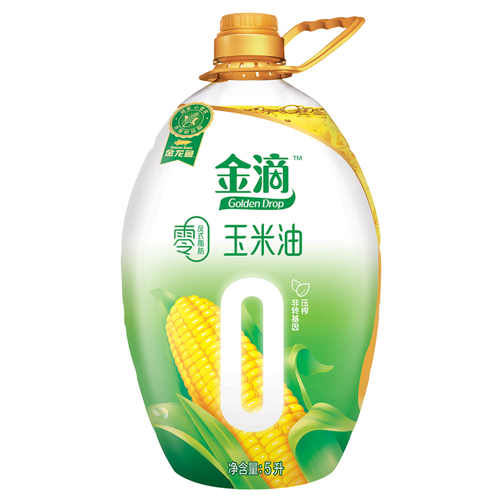 金龙鱼 压榨 金滴零反式脂肪玉米油5L（富含维生素E）