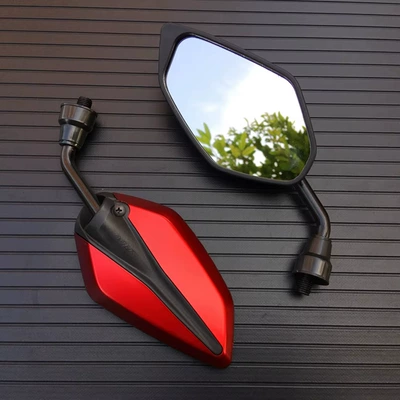 Modified Motorcycles — Motorcycle rearview mirror - red