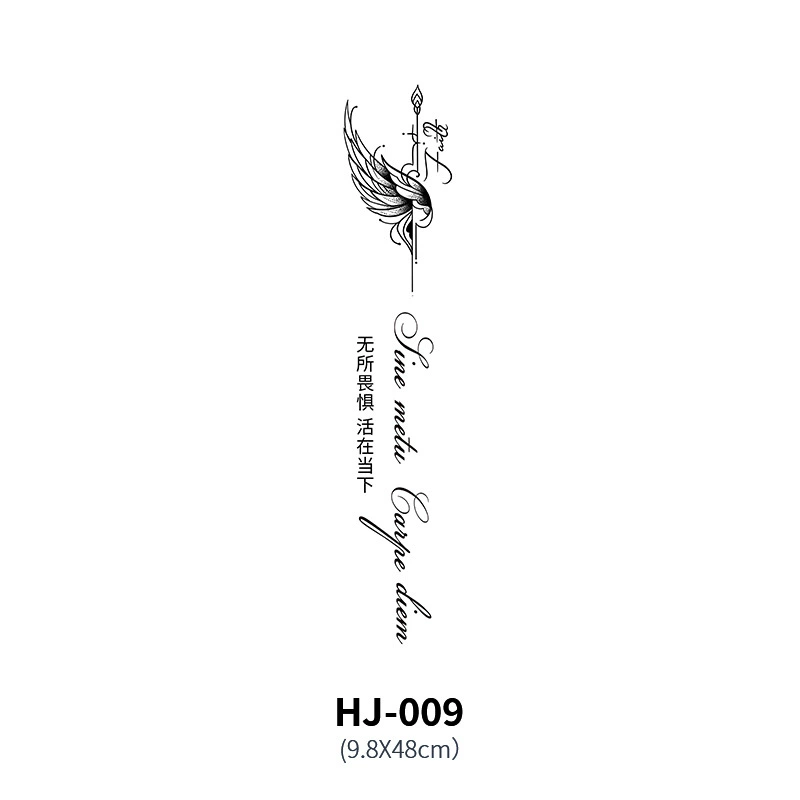 Waterproof tattoo stickers, sexy herbal sticker, long-term effect, English letters