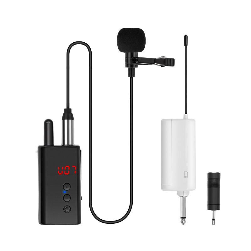無線クリップはマイクの携帯電話の一眼レフのビデオを取材して放送します。|undefined