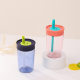 Cross-Border High-Looking Internet Celebrity High-Temperature-Resistant Owala Same-Style Plastic Cup Straw Cup Mini Portable Compact Coffee Cup