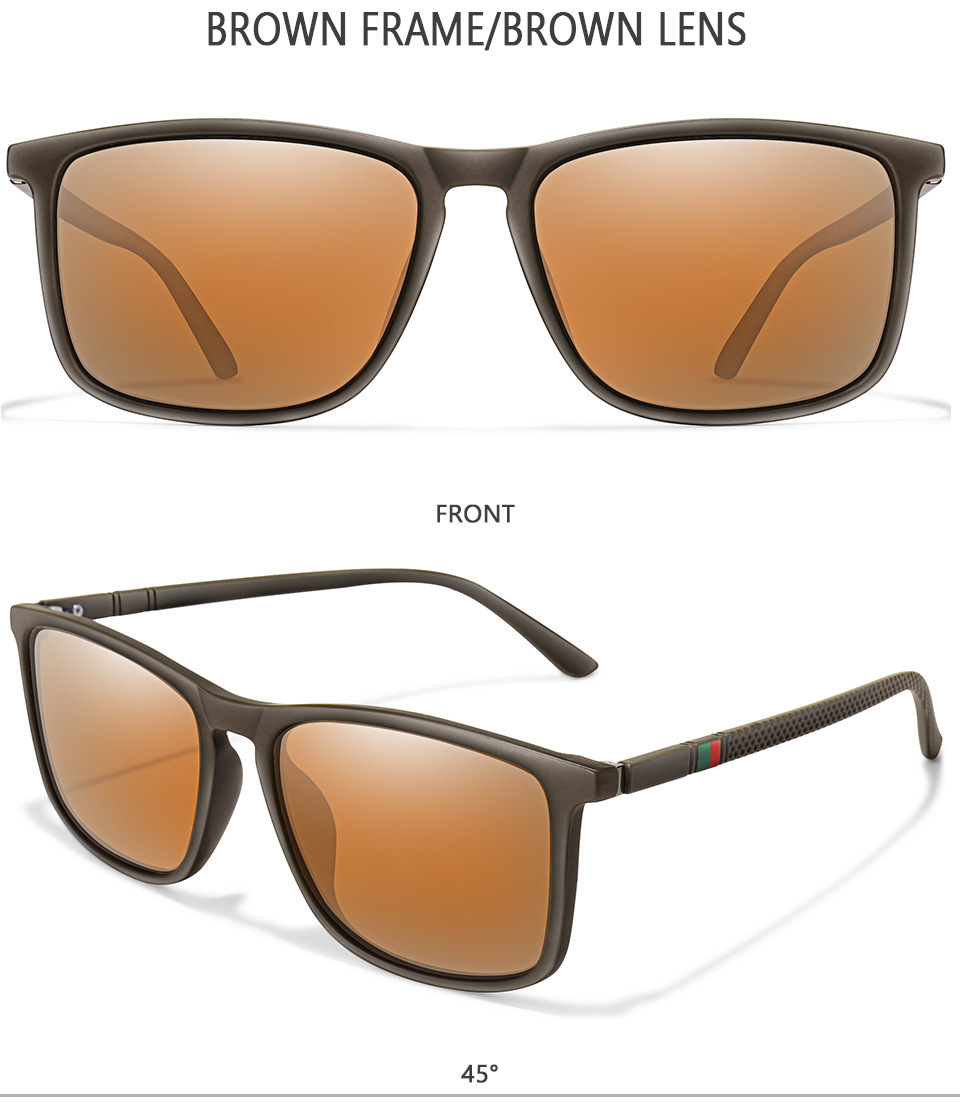60g Weight Full Frame Glasses Structure Sunglasses Classification PC, UV400 Protection Lens Material Square Glasses Style Travel, Daily Occasion Geometric Pattern Men's Gender Simple Style Style Simple Style Geometric PC UV400 Protection Square Full Frame Men's Sunglasses 3