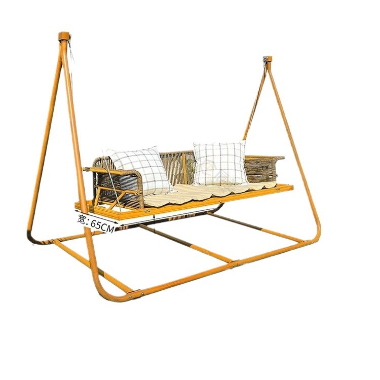 Columpio al aire libre ratán mecedora jardín al aire libre balcón columpio silla colgante aleación de aluminio terraza columpio acostado cama silla