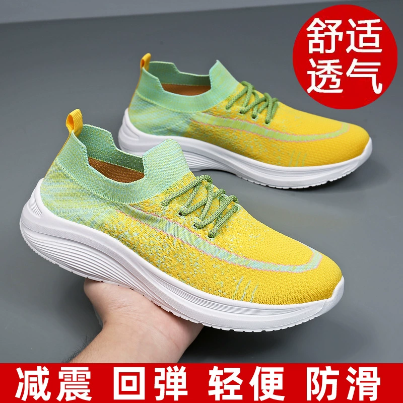 Популярная мужская обувь сетка дышащая спортивная обувь дикая модная повседневная обувь легкая мягкая обувь для бега оптовая обувь