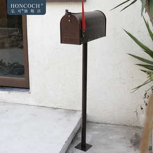 American Country Villa Mailbox Outdoor Households Rainproof Lockless Pastoral Newspaper Box Posting Box Photography Props Decorative Ornaments