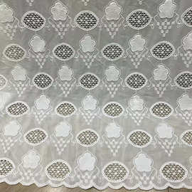 2025秋冬新款梅花毛毛立体花朵刺绣雪纺绣花复古面料连衣裙布料