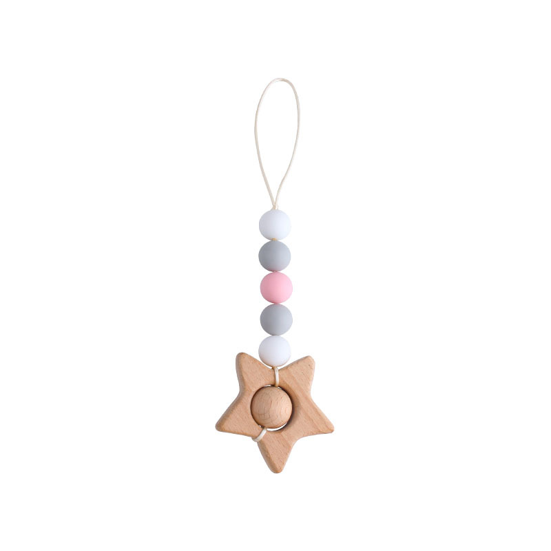 Creativo DIY nuevo Haya estrella de cinco puntas juguete colgante contraste color silicona estrella llavero colgante bolsa colgante