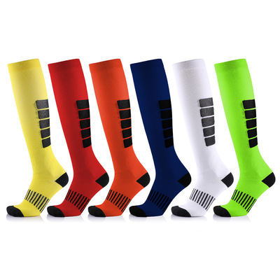 Cross border new pattern Foreign trade men and women long and tube-shaped compress Calf socks stripe outdoors Sports socks run Leggings Compression stockings