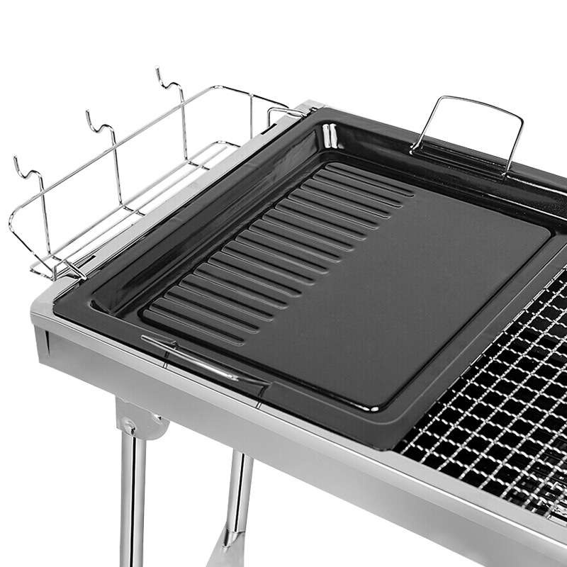 厂家批发不锈钢烧烤架 户外团建BBQ碳烤烤炉 便携式折叠烧烤架