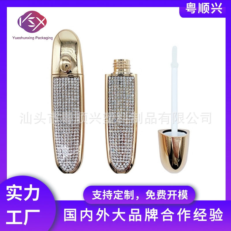 现货批发唇釉管 喷金色贴砖唇彩瓶口红管