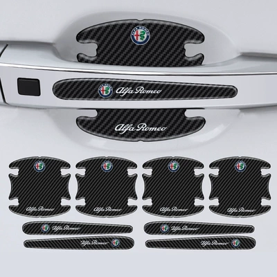 Anti-Scratch Protective Carbon Fiber – Qapı və bamper qoruyucu zolaqlar - alfa-romeo-4-pieces-of-door-bowls-4-handles