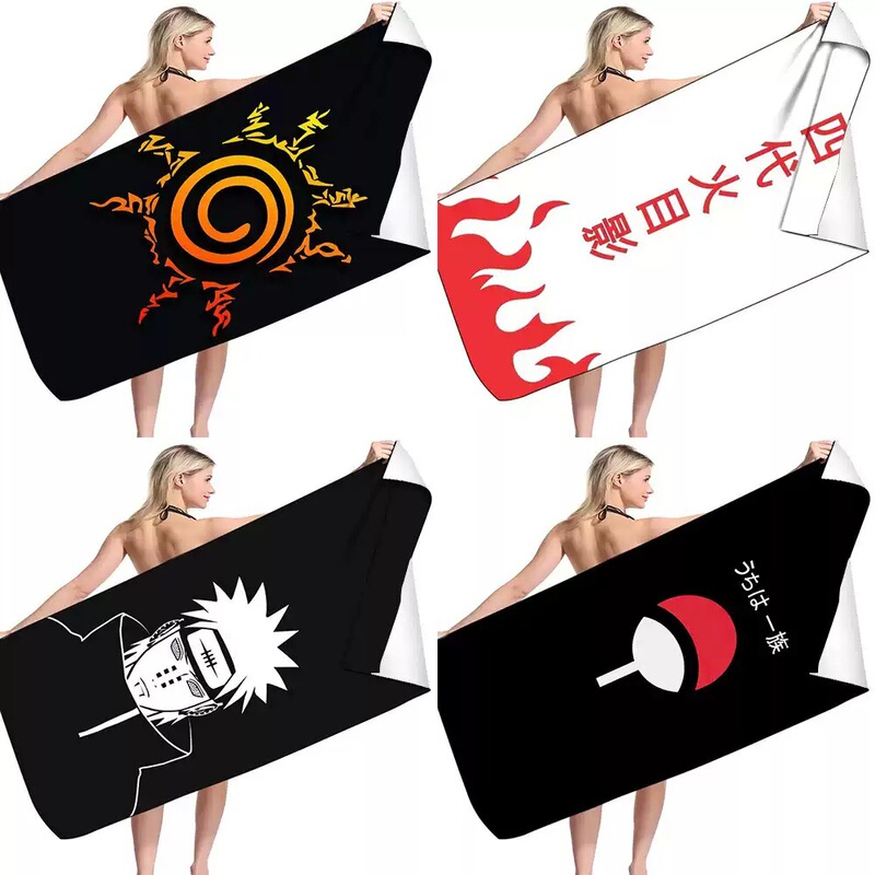Naruto anime merchandise large-sized beach towel, bath towel, picnic mat, sofa cushion, double-sided velvet soft towel Naruto anime merchandise large-sized beach towel, bath towel, picnic mat, sofa cushion, double-sided velvet soft towel