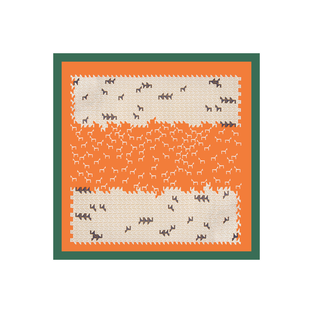 Primavera y otoño bufandas de seda de alto nivel transfronterizas bufandas de seda de simulación multifuncionales bufandas de decoración profesional bufandas de dama