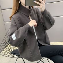 女士短款毛呢外套女2025年春秋新款宽松立领休闲夹克上衣秋冬女装