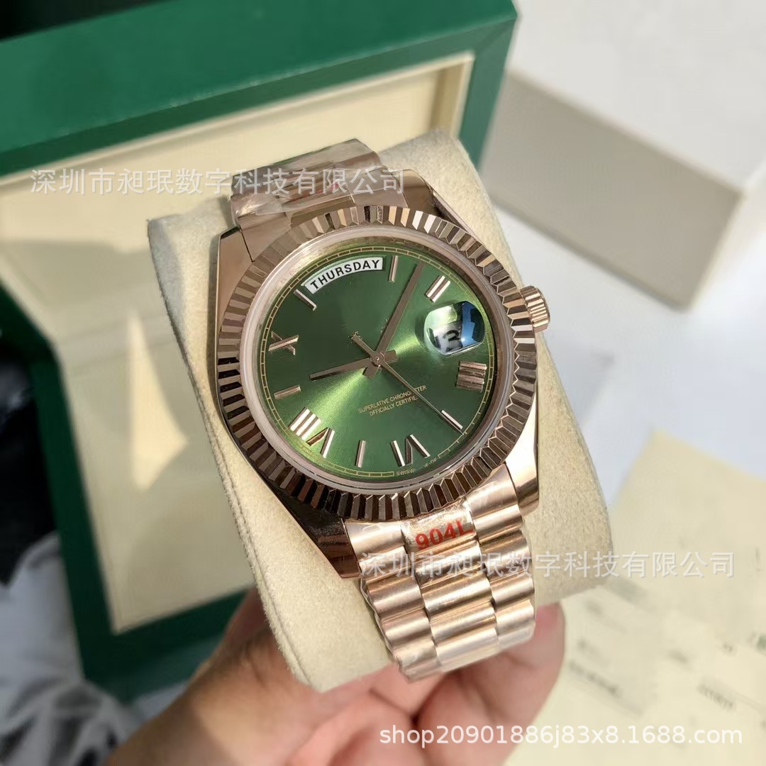 Factory Direct Sales Gs Black Rock Sugar Weekly Log Watch Cross-Border Dd Dual Calendar Men's Business Fully Automatic Mechanical Watch