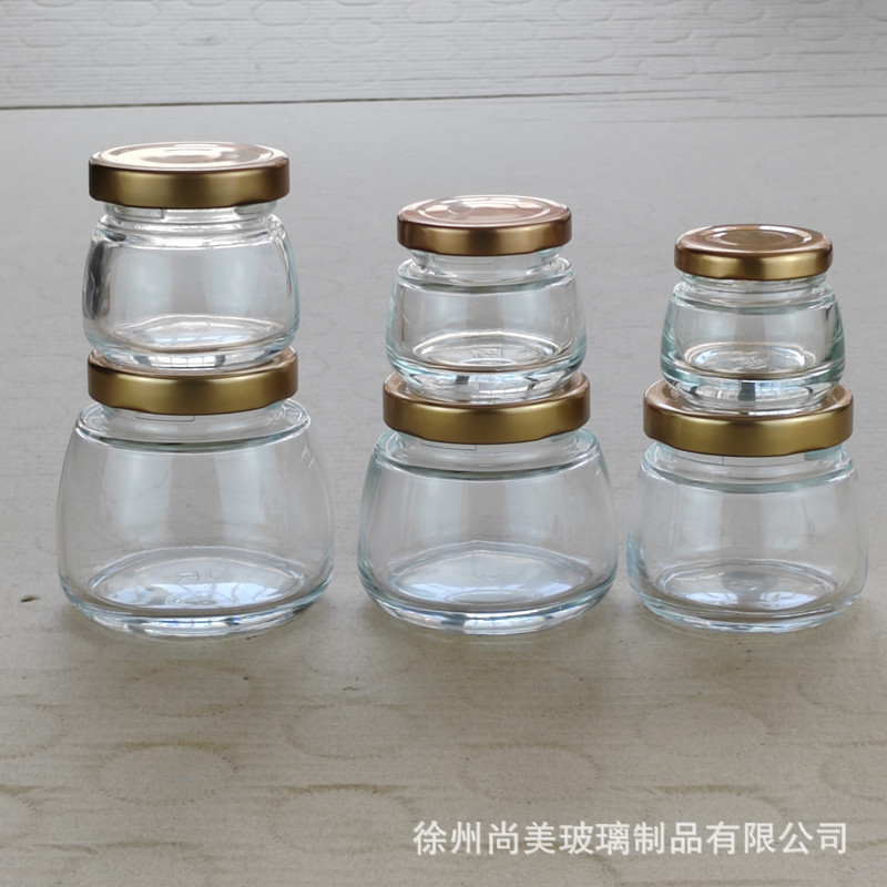 批发大口鲜炖燕窝瓶玻燕窝分装瓶花胶鱼胶密封透明玻璃瓶子耐高温