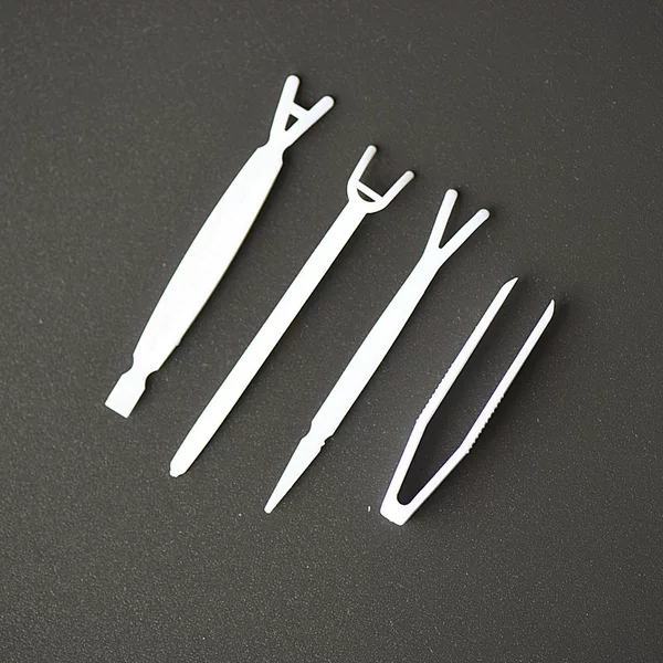 Tweezers Y-Shaped White Plastic Auxiliary Tool for False Eyelashes, Beauty Makeup Double Eyelid Sticker Applicator, Eye Tail Applicator