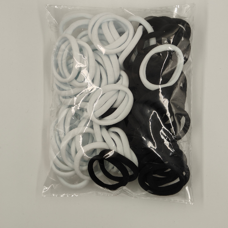 Venta directa de fábrica versión coreana 4.5 sin costuras, alta elasticidad, sin dañar el cabello, anillo de toalla para adultos, 100 anillos para el cabello, cuerda para el cabello al por mayor