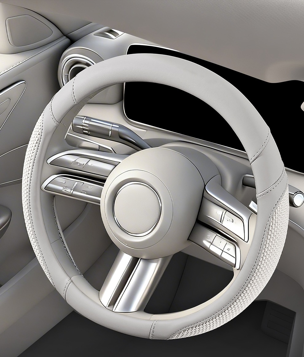 Ice silk car steering wheel cover, suitable for all seasons, breathable, non-slip, wear-resistant, sweat-absorbing, new summer model for men