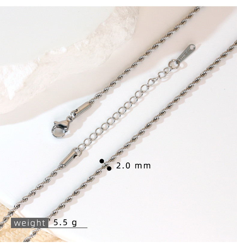10 PCS/Package Quantity 10 PCS/Package 304 Stainless Steel Ball Chain Cord In Chain Snake Chain Diameter 2mm Chain Necklace Chain IG Style Geometric