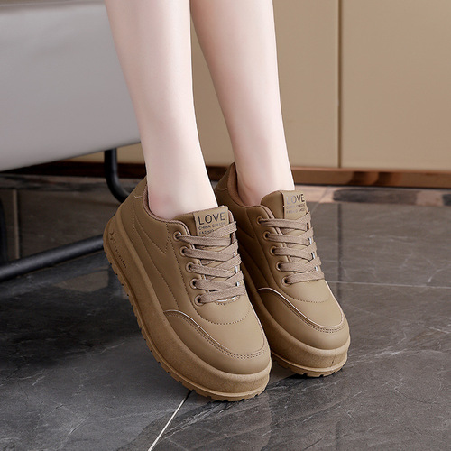 Women's 2025 Spring Stylish Platform Shoes with Thick Heel, Adjustable, Soft Sole, Non-Slip, Sporty Casual Shoes - Size 2812-1